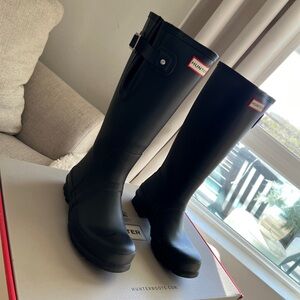 Hunter Mens Boots Original Side Adjustable Casual Buckle Wellington Rubber